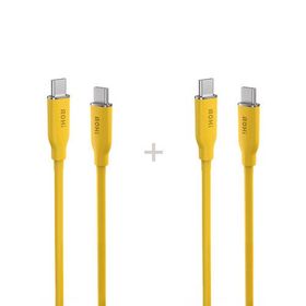 Aohi Silky 140W Type-C to Type-C 1 mt PD 3.1 480 MBPS 2'li Süper Hızlı Şarj ve Data Kablosu Seti