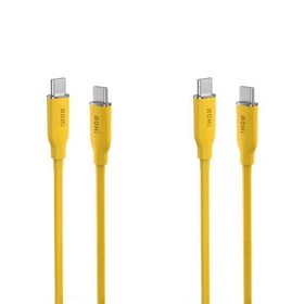 Aohi Silky 140W Type-C to Type-C 1 mt PD 3.1 480 MBPS 2'li Süper Hızlı Şarj ve Data Kablosu Seti