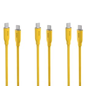 Aohi Silky 140W Type-C to Type-C 1 mt PD 3.1 480 MBPS Süper Hızlı Şarj ve Data Kablosu Seti 3'lü