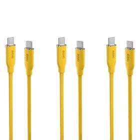 Aohi Silky 140W Type-C to Type-C 1 mt PD 3.1 480 MBPS Süper Hızlı Şarj ve Data Kablosu Seti 3'lü