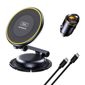 Aohi Superauto 45W Araç İçi Şarjı + 15W Şarj Aleti ve Katlanır Telefon Tutucu