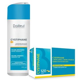 Apaisac Cystiphane 120 Tablet + Cystiphane Biorga Saç Dökülmesine Karşı 200 ml Şampuan