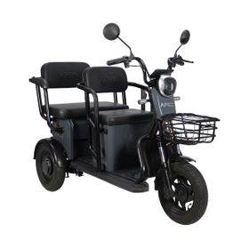 Apec APM5 Metalik Gri Üç Tekerlekli Elektrikli Moped