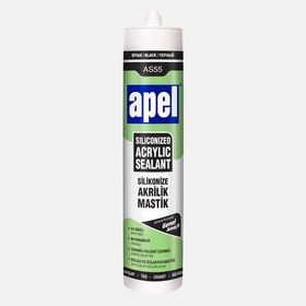 Apel 500 gr Silikonize Akrilik Siyah Mastik