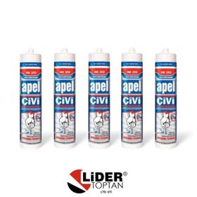 Apel MK300 1 Koli 30 Adet PU Ekspres Sıvı Çivi 390 gr Kartuş Şeffaf