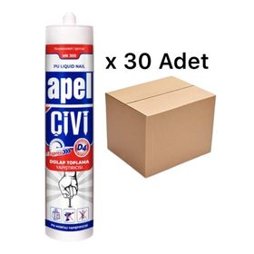Apel MK300 1 Koli 30 Adet PU Ekspres Sıvı Çivi 390 gr Kartuş Şeffaf