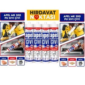 Apel PU Sıvı Çivi Şeffaf 4x300 gr Montaj Yapıştırıcısı
