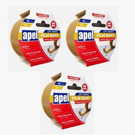 Apel Şeffaf 50 mm Çift Taraflı Film 25 mt Halı Bandı