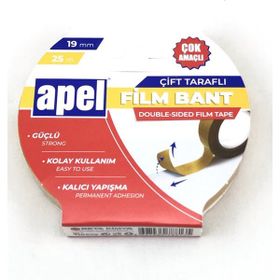 Apel Şeffaf 50 mm Çift Taraflı Film 25 mt Halı Bandı