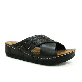 Apella 21314 Siyah Kadın Anatomik Comfort Terlik