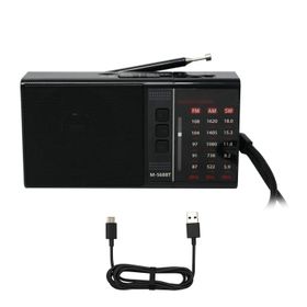 Apera Meir M-568BT Mini Cep Radyosu Bluetooth Hoparlör Şarjlı FM Radyo