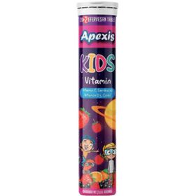 Apexis Kids Vitamin Ahududu Çilek Aromalı 22 Efervesan Tablet
