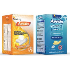 Apexis Omega-3 30 Kapsül Balık Yağı + Vitamin Mineral Koenzim Q10 Panax Ginseng 30 Kapsül