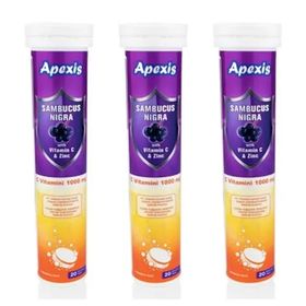 Apexis Sambucus Nigra Vitamin C Zinc 1000 mg 3x20 Efervesan Tablet