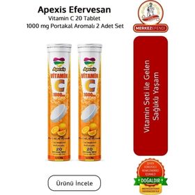 Apexis Vitamin C 1000 mg Portakal Aromalı 20 Efervesan Tablet