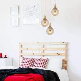 Aplika Damla 3'lü Yuvarlak Bal Camlı Eskitme Modern Sarkıt Avize