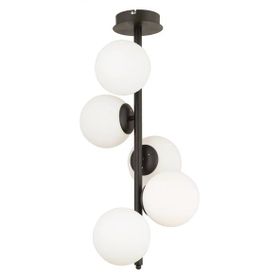 Aplika Uzel 5'li Siyah Modern Retro Avize