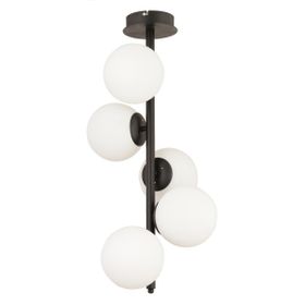 Aplika Uzel 5'li Siyah Modern Retro Avize
