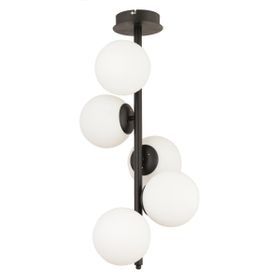 Aplika Uzel 5'li Siyah Modern Retro Avize