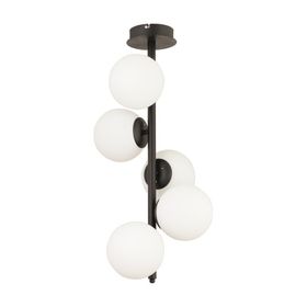 Aplika Uzel 5'li Siyah Modern Retro Avize