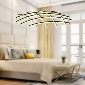 Apliqa 12150-92W-BL Brian Mat Siyah Boyalı Ledli Avize
