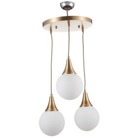 Apliqa 3062-1750-3D-FR Damla 3'lü Yuvarlak Eskitme Modern Avize