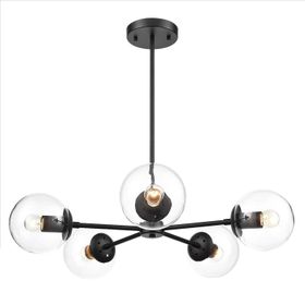 Apliqa 3316-05-BL Venon 5 Li Siyah Avize