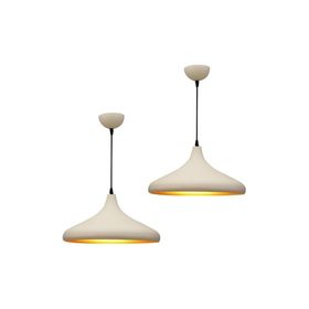 Apliqa 3332-01-WH-02 Pera Beyaz 2'li Avize Seti
