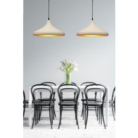 Apliqa 3332-01-WH-02 Pera Beyaz 2'li Avize Seti