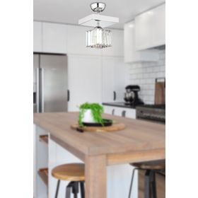 Apliqa 341601CH Rivia Krom Kaplama Plafonyer Taşlı Salon Avize