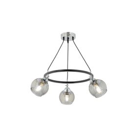 Apliqa 3418-03-BL Flora 3'lü Krom Detaylı Avize