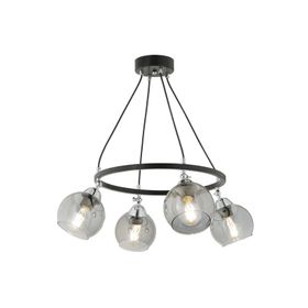 Apliqa 3418-03-BL Flora 3'lü Krom Detaylı Avize