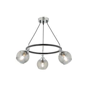 Apliqa 3418-03-BL Flora 3'lü Krom Detaylı Avize