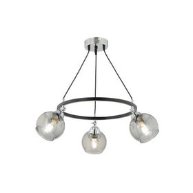 Apliqa 3418-03-BL Flora 3'lü Krom Detaylı Avize