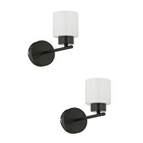 Apliqa 3447-01-UP-02 Lima Siyah Modern 2'li Aplik Seti