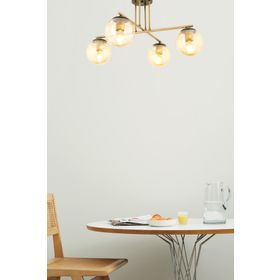 Apliqa 3448-04-FR Mali 4 Kollu Eskitme Salon Modern Avize