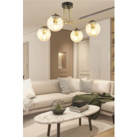 Apliqa 3448-04-FR Mali 4 Kollu Eskitme Salon Modern Avize