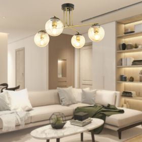 Apliqa 3448-04-FR Mali 4 Kollu Eskitme Salon Modern Avize