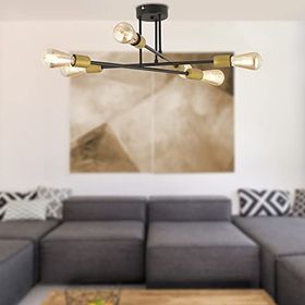 Apliqa 346706BL Octopus 6'lı Siyah Modern Avize