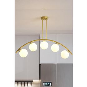 Apliqa 3472-05-FG Fralde 5 Li Gold Boyalı Salon Avize