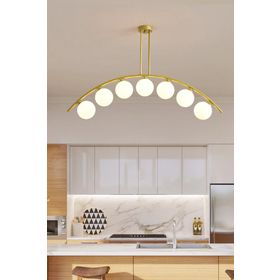 Apliqa 3472-07-FG Fralde 7'li Gold Salon Avize