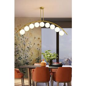Apliqa 3472-09-FG Fralde 9 Lu Gold Boyalı Salon Avize