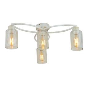 Apliqa 3532-04-WH Erkin 4 Lü Bal Camlı Beyaz Salon Avize