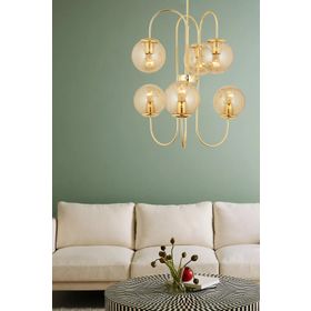 Apliqa 3558-06-GD Sosa 6'lı Gold Avize