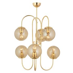Apliqa 3558-06-GD Sosa 6'lı Gold Avize