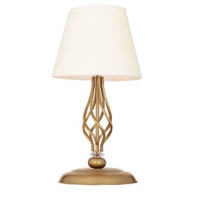 Apliqa 3596-1M-FR-WH Lupin Beyaz Şapkalı Eskitme Abajur