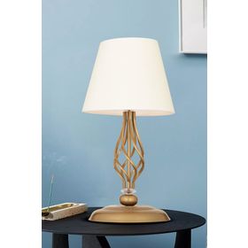 Apliqa 3596-1M-FR-WH Lupin Beyaz Şapkalı Eskitme Abajur