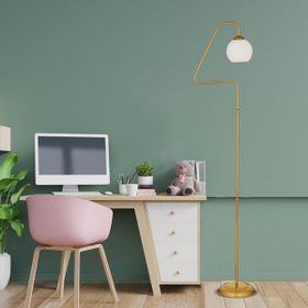 Apliqa 3624-1L-FR Seül Beyaz Camlı Eskitme Modern Salon Lambader