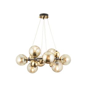 Apliqa 3825-07-BL-GD Lorento 8 li Yuvarlak Modern Salon Avize