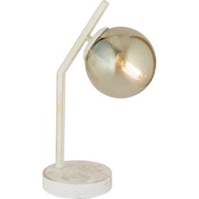 Apliqa 3839-01-WH Feris Beyaz Silme Bal Camlı Salon Abajur